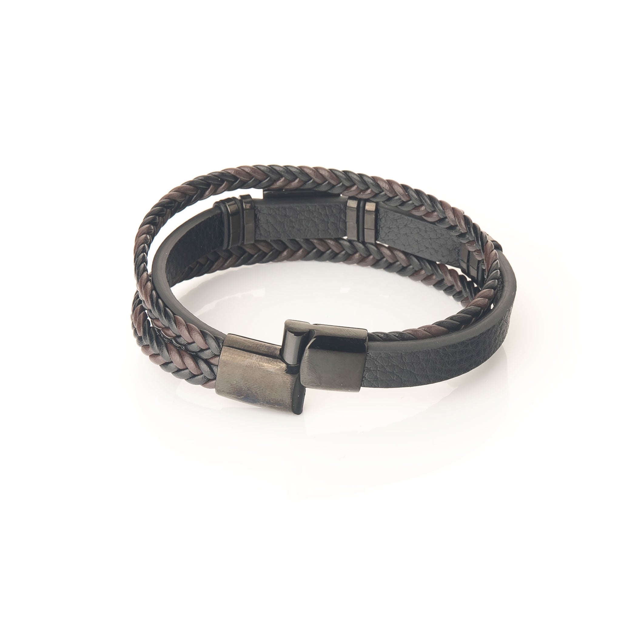 Stylowa bransoletka męska z bursztynem bałtyckim i naturalnej skóry – oryginalny prezent